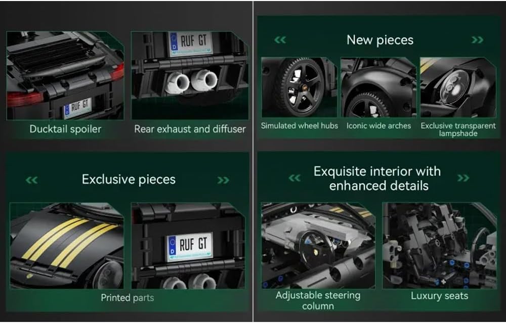 Cada RUF GT 1:10 Scale 1655 Piece Construction Set