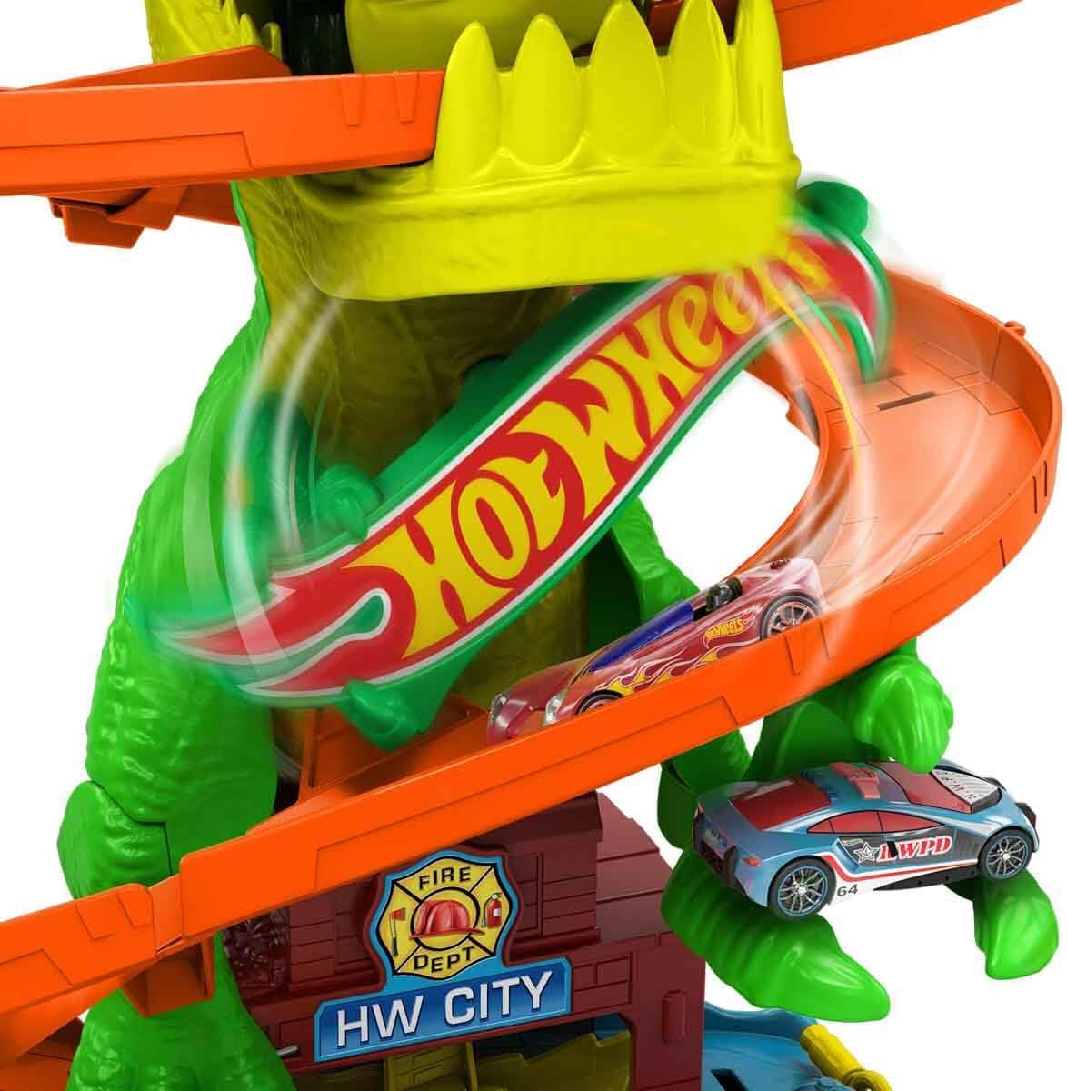 Hot Wheels City T-Rex Blaze Battle Playset