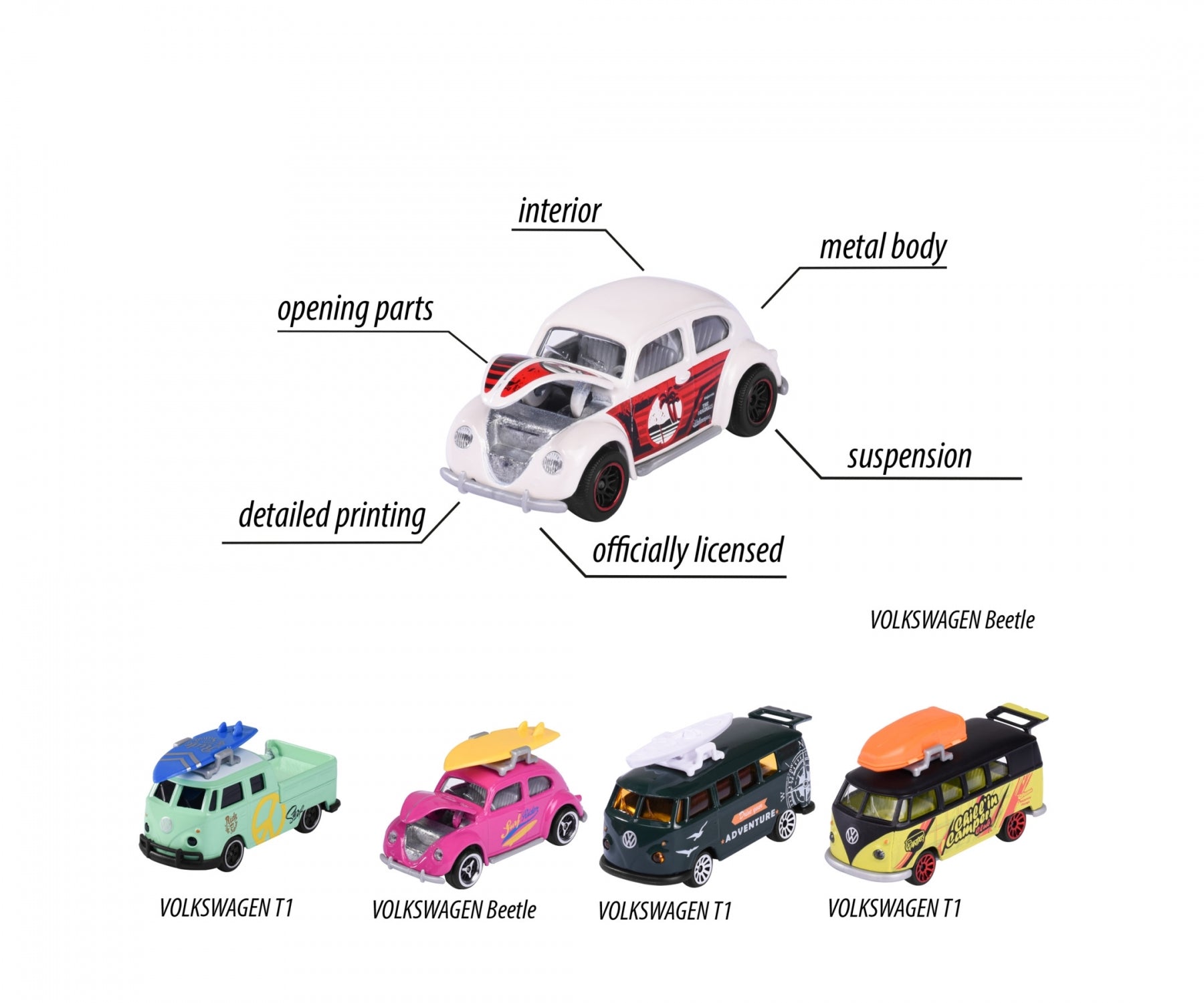 Majorette VW The Originals 5 Pack