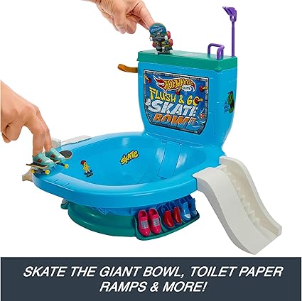 Hot Wheels Skate Flush & Go Skate Bowl Playset