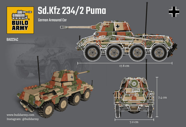 Build Army sd. Kfz.234 Puma 508 pieces