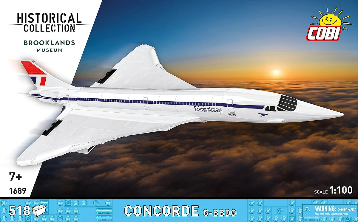 Cobi 1689 G-BBDG Concorde Brooklands Museum Scale Set