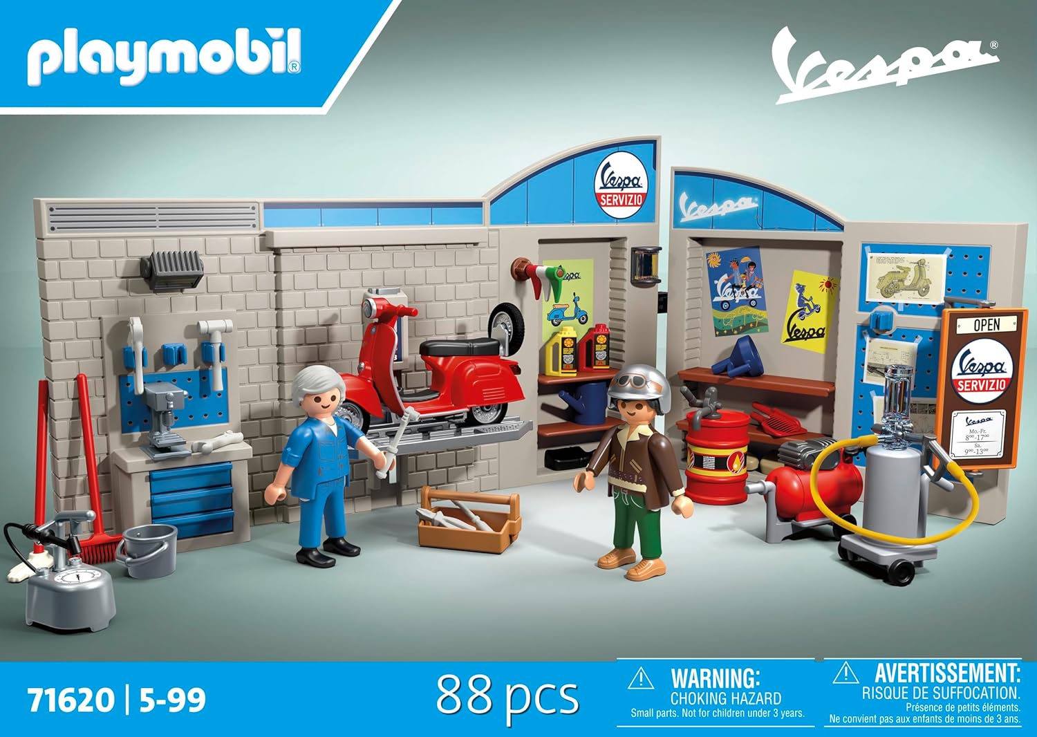 Playmobil 1960s Vespa Garage