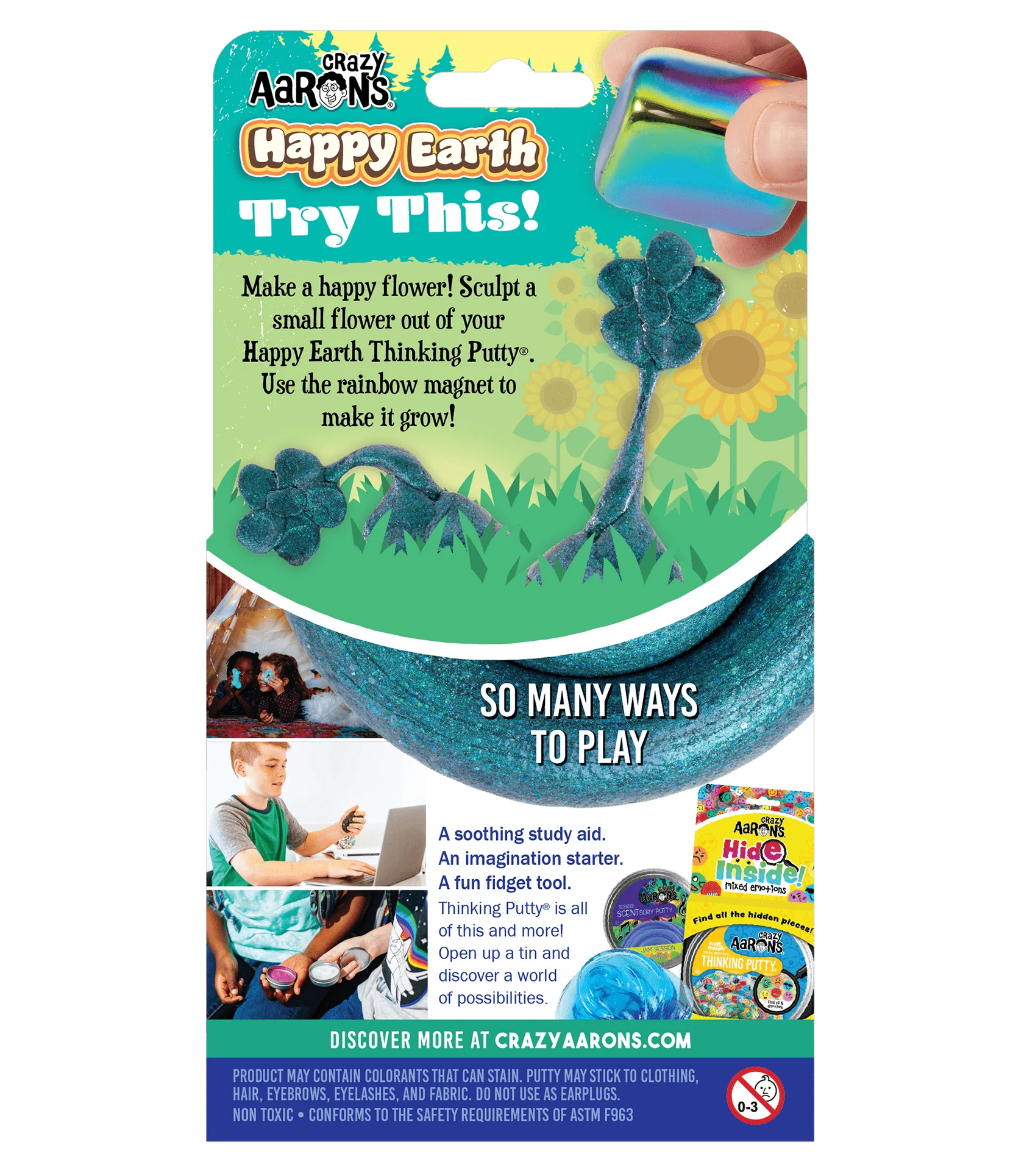 Crazy Aarons Magnetic Storm Happy Earth Putty