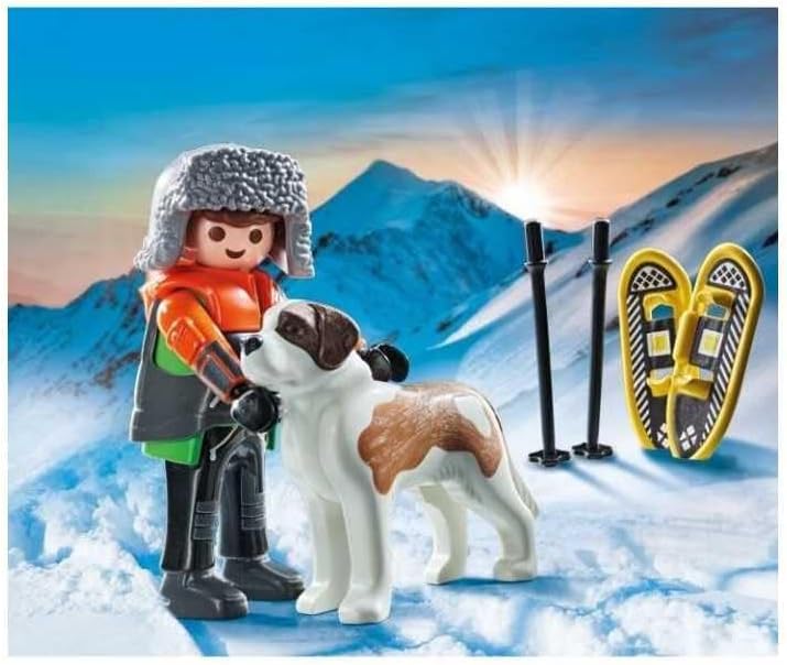 Playmobil Hiker with Saint Bernard