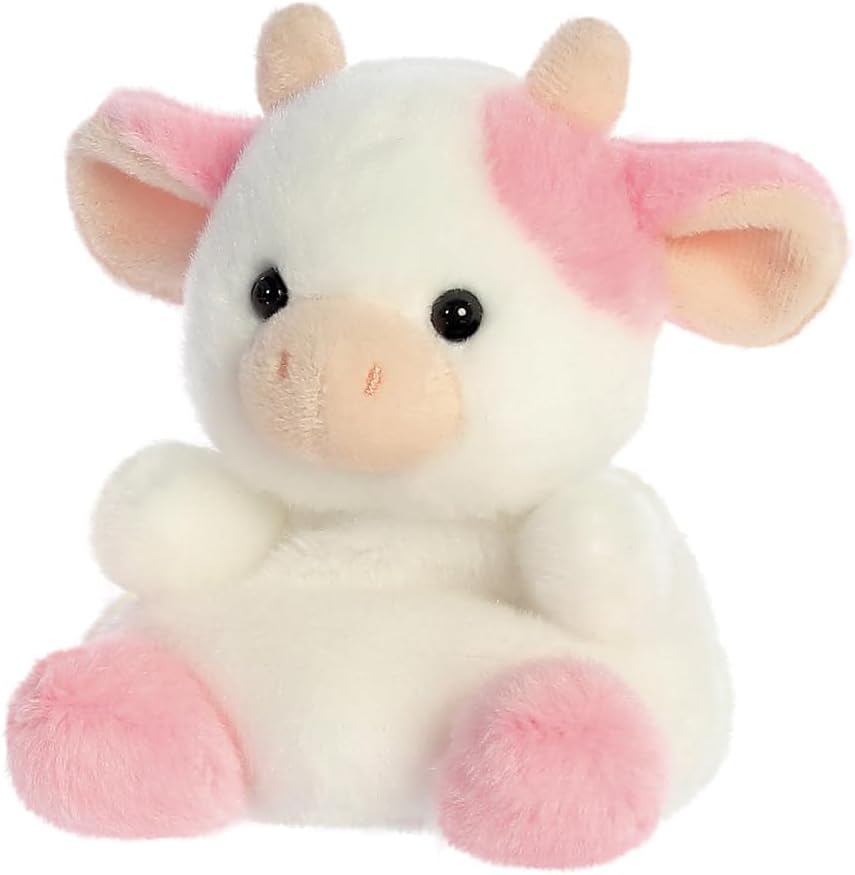 Palm Pals Belle Strawberry Cow 12cm Soft Toy
