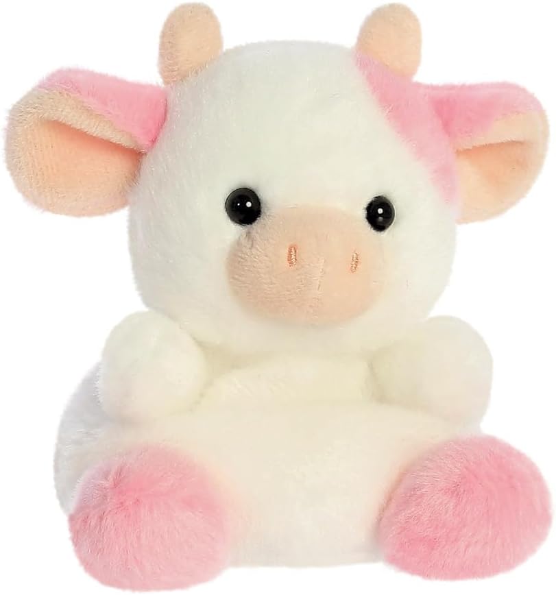 Palm Pals Belle Strawberry Cow 12cm Soft Toy
