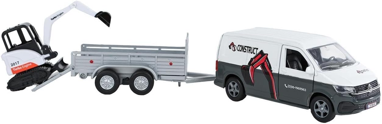 Kids Globe VW Transporter with Mini Digger