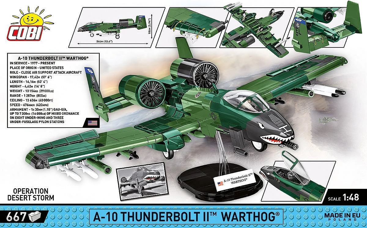 Cobi 5856 A-10 Thunderbolt II Warthog 1:48 Scale