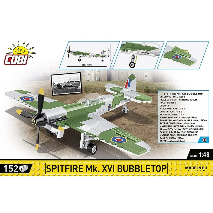 Cobi 5865 Spitfire Mk.XVI 152 Piece Set