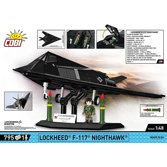 Cobi 5903 Lockheed F-117 Nighthawk 1:48 Set