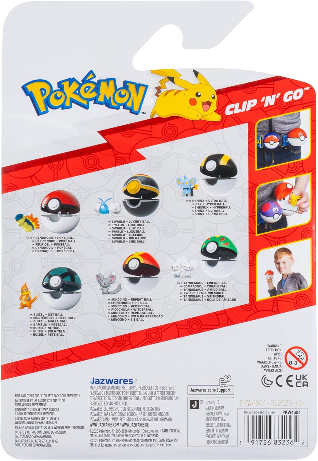 Pokemon Clip N Go Swablu & Luxury Ball