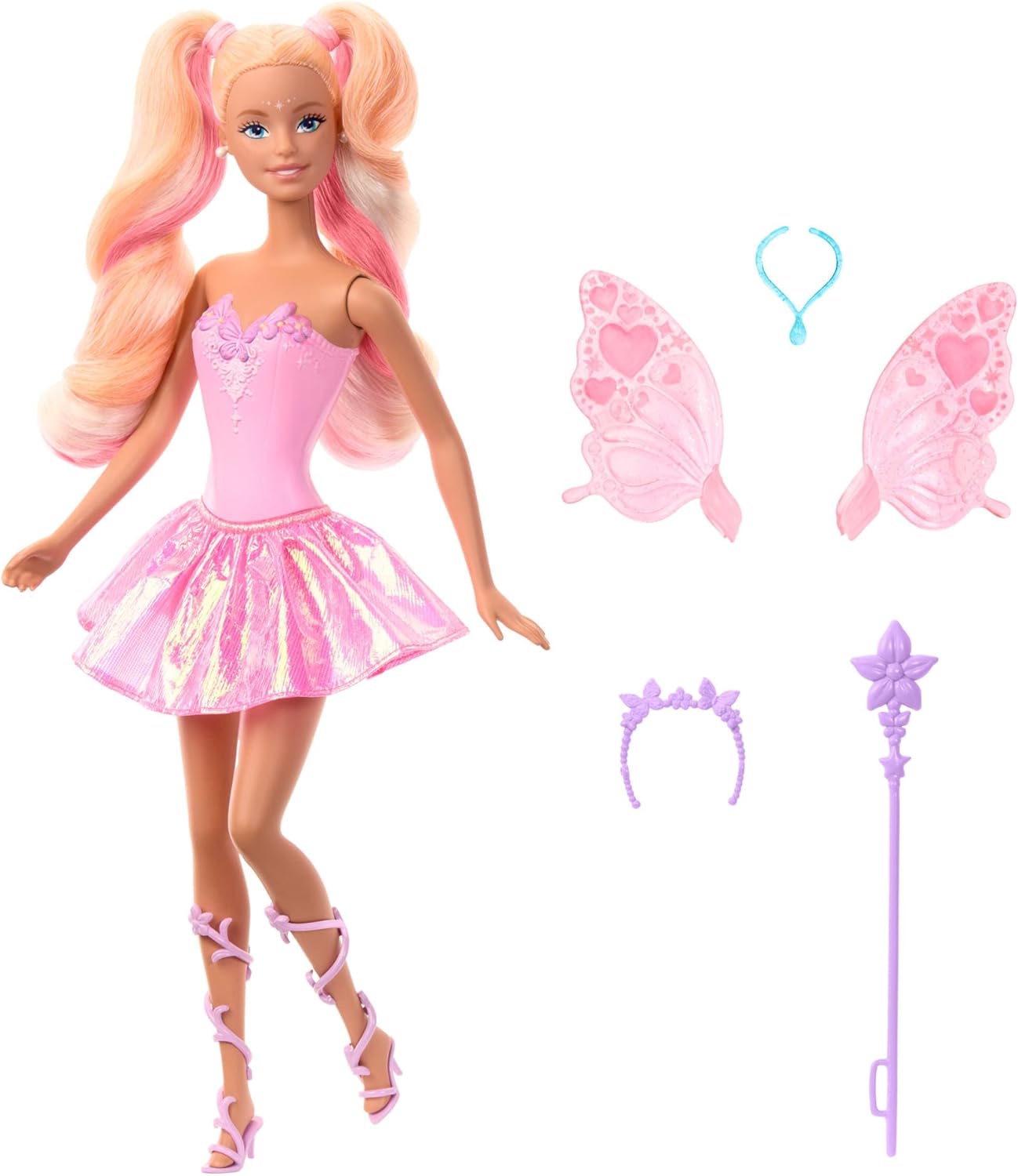 Barbie Fantasy Fairy Doll With Color-Change Wings And Outfit