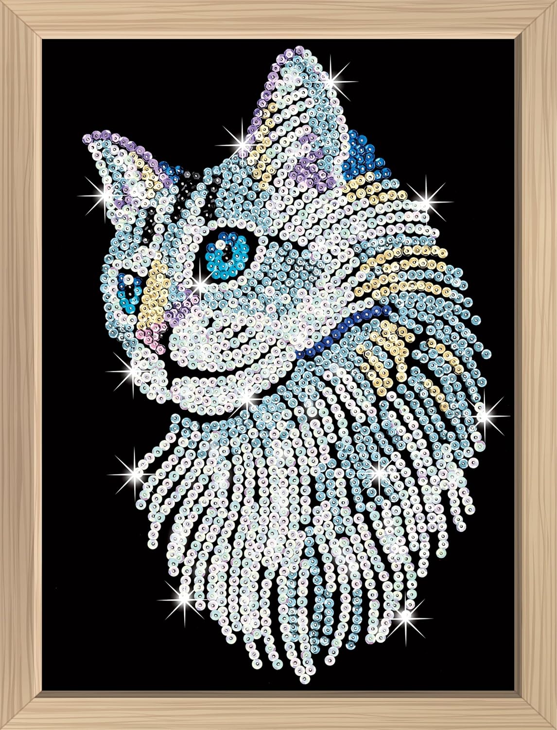 Kitfix Sequin Art White Cat