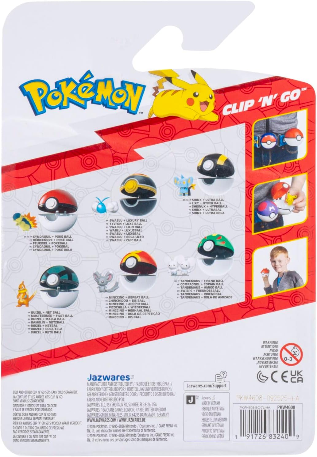 Pokemon Clip N Go Cyndaquil & Pokeball