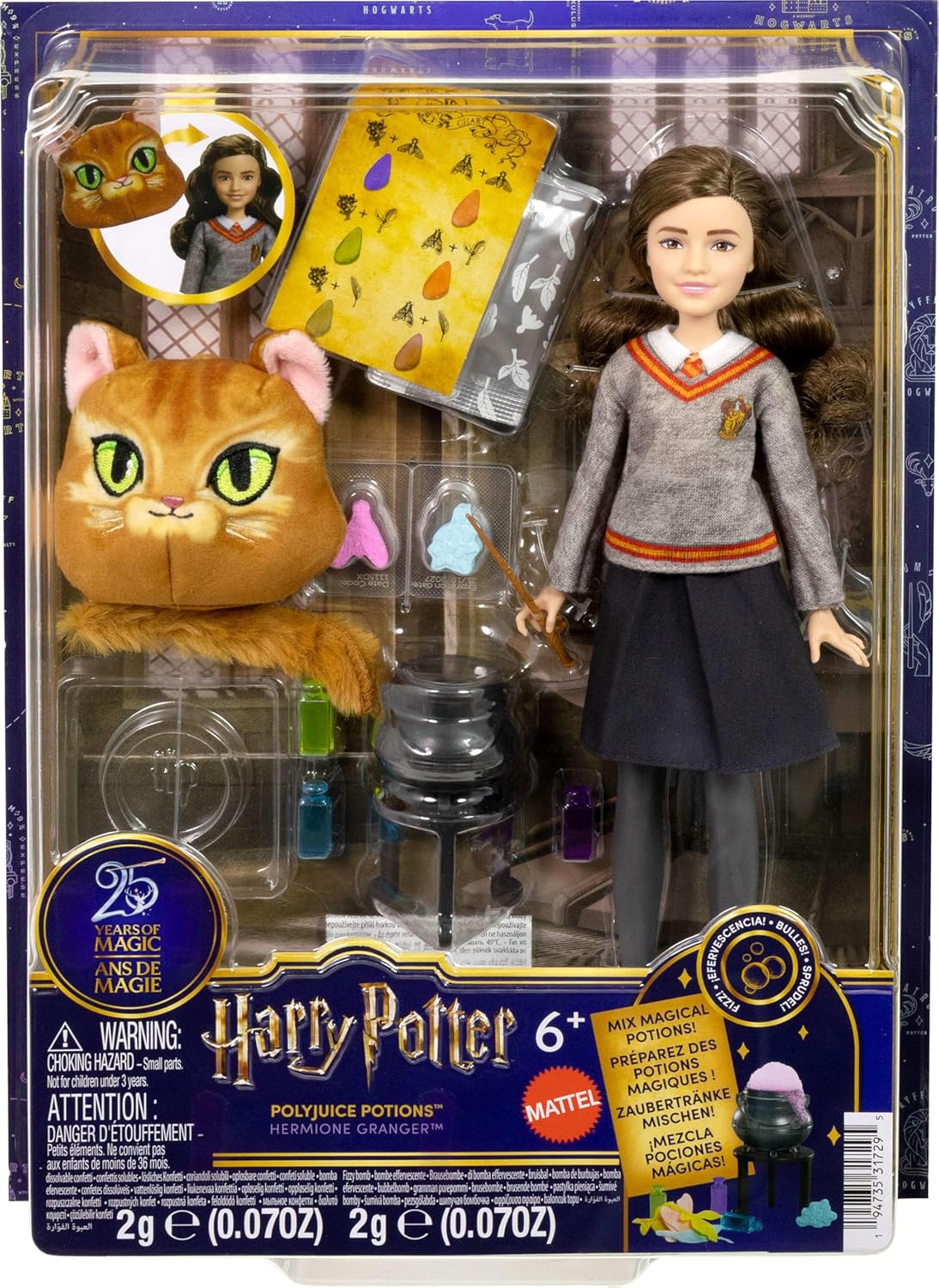 Hermione Granger Doll & Polyjuice Potions Playset