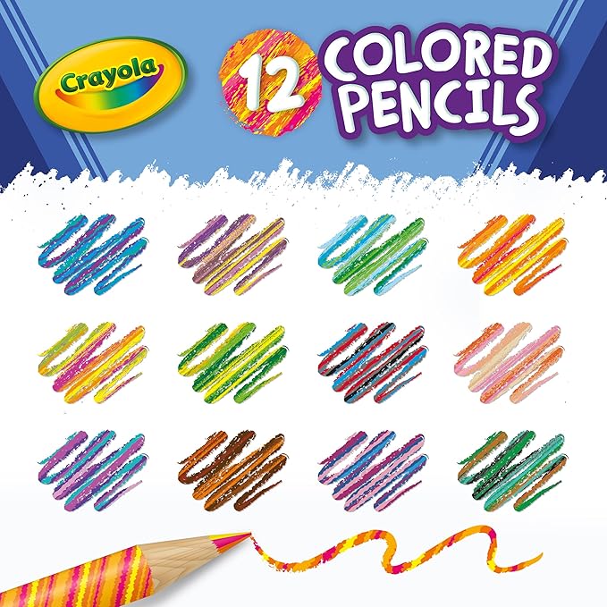 Crayola 12 Swirled Coulored Pencils