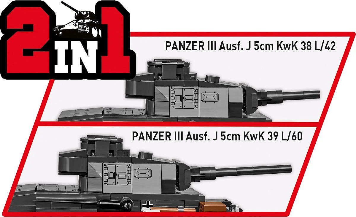 Cobi 2289 Panzer III Ausf.J 1:35 Scale 590 Piece