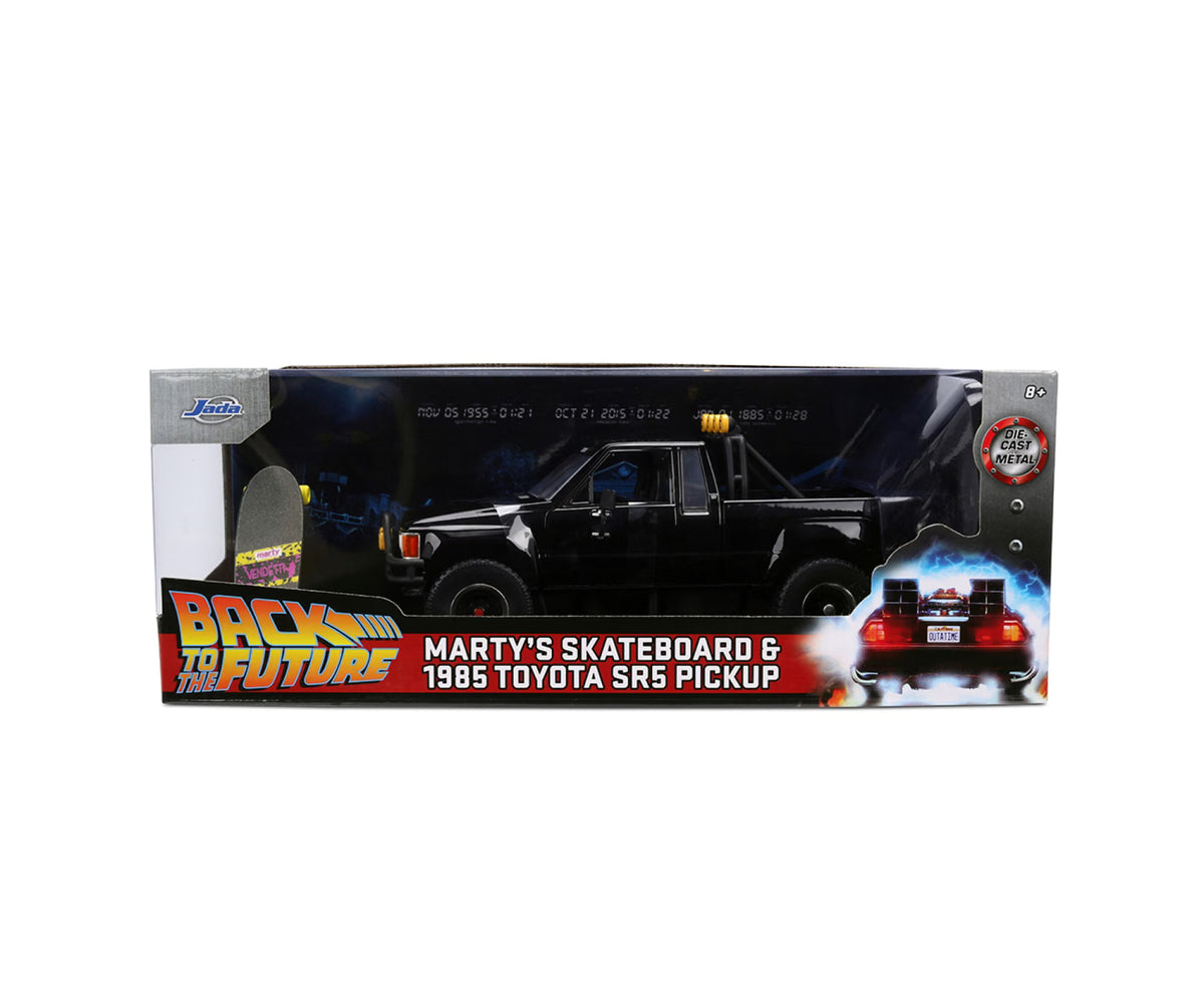 BTTF Martys Skateboard & 1985 Toyota Pickup 1:24