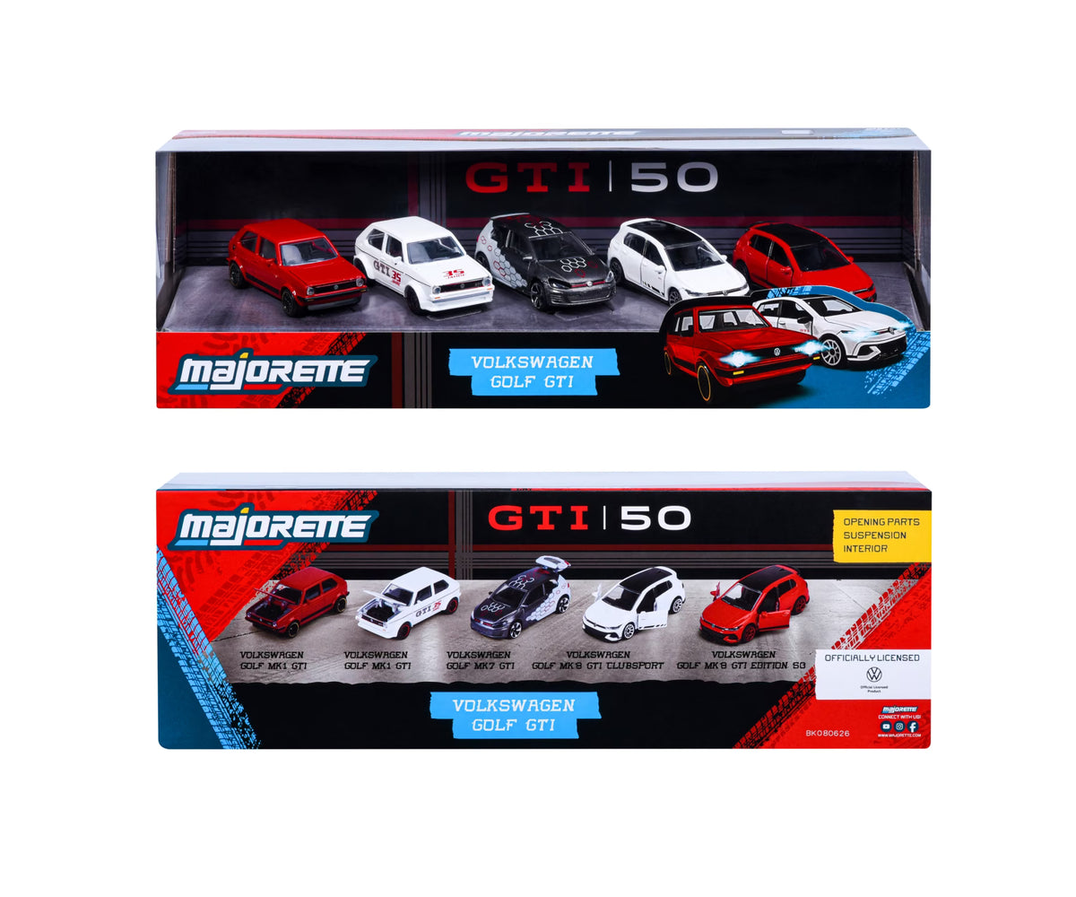 Majorette VW Golf GTi 5 Piece Vehicle Gift Set