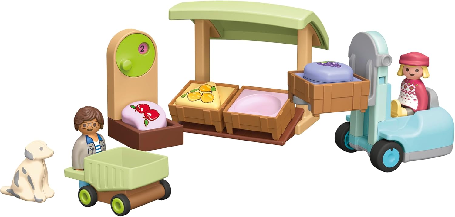 Playmobil Junior: Organic Market Stall & Forklift