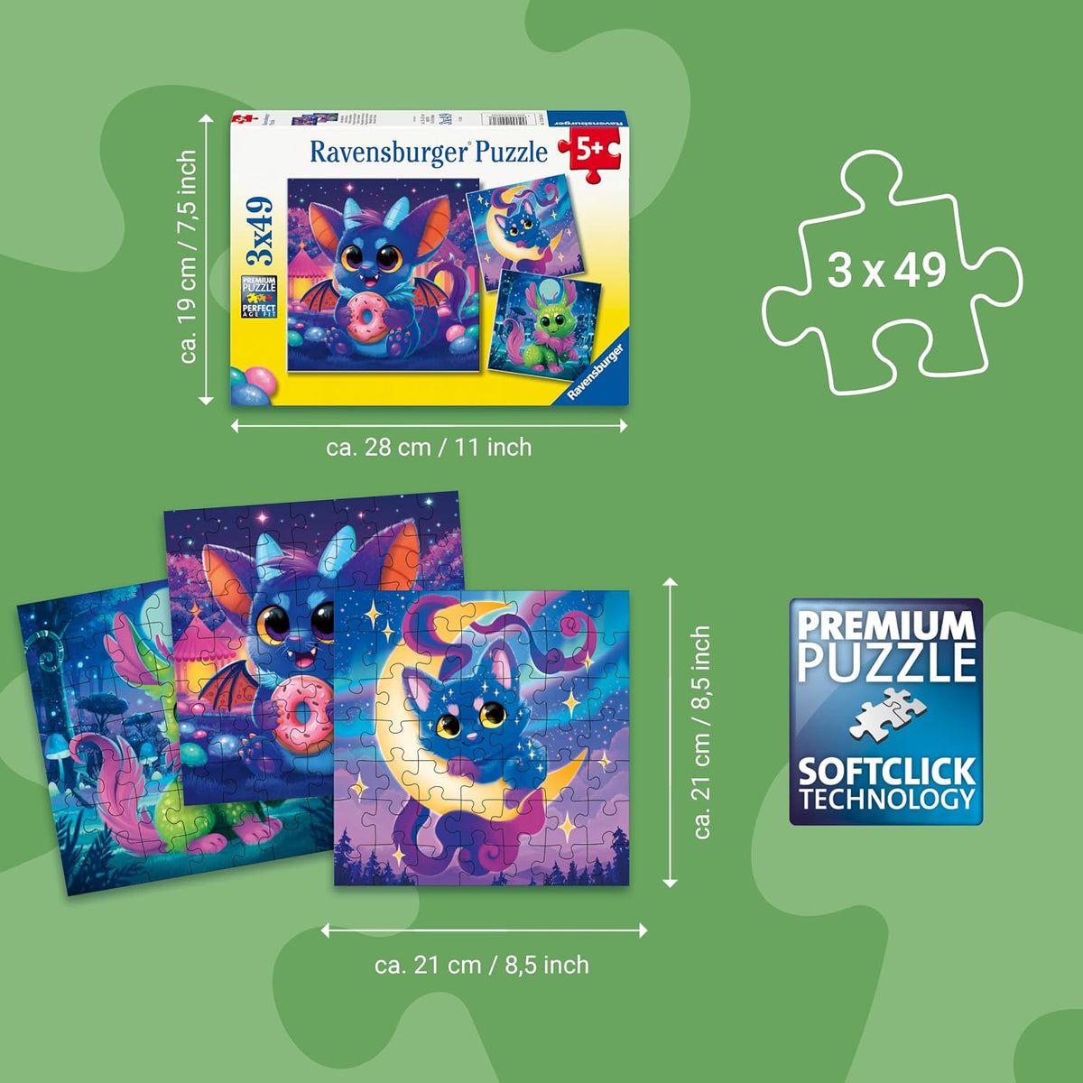 Little Demons 3x49 Piece Jigsaw Puzzles