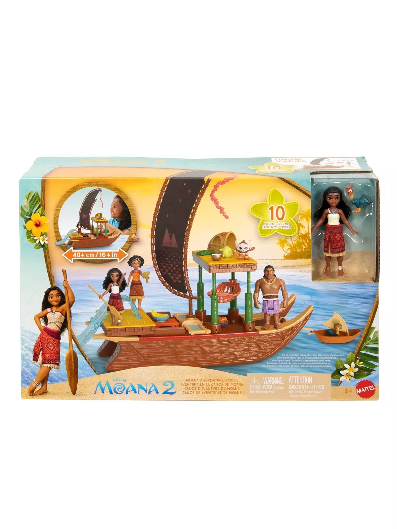 Disney Moana 2 Moanas Adventure Canoe Playset