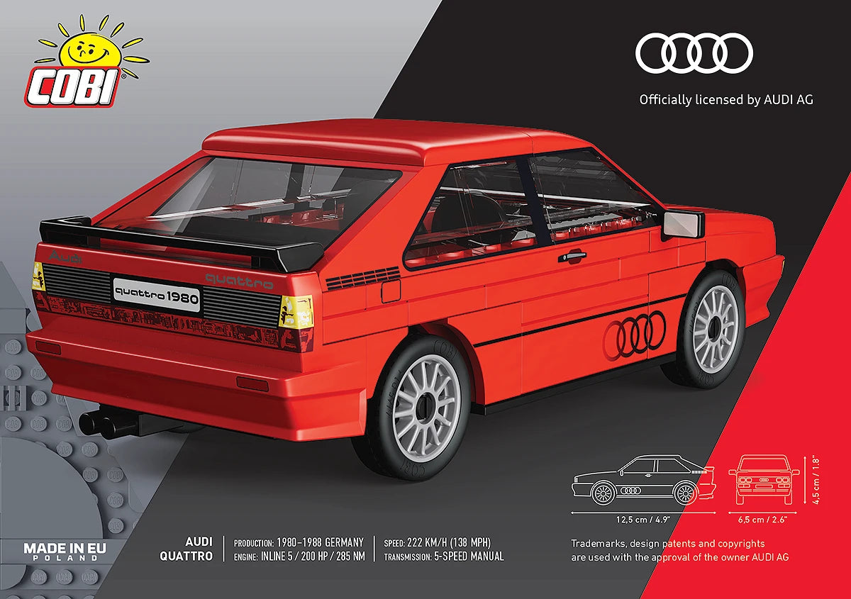 Cobi 24664 Audi Quattro Red Scale Set