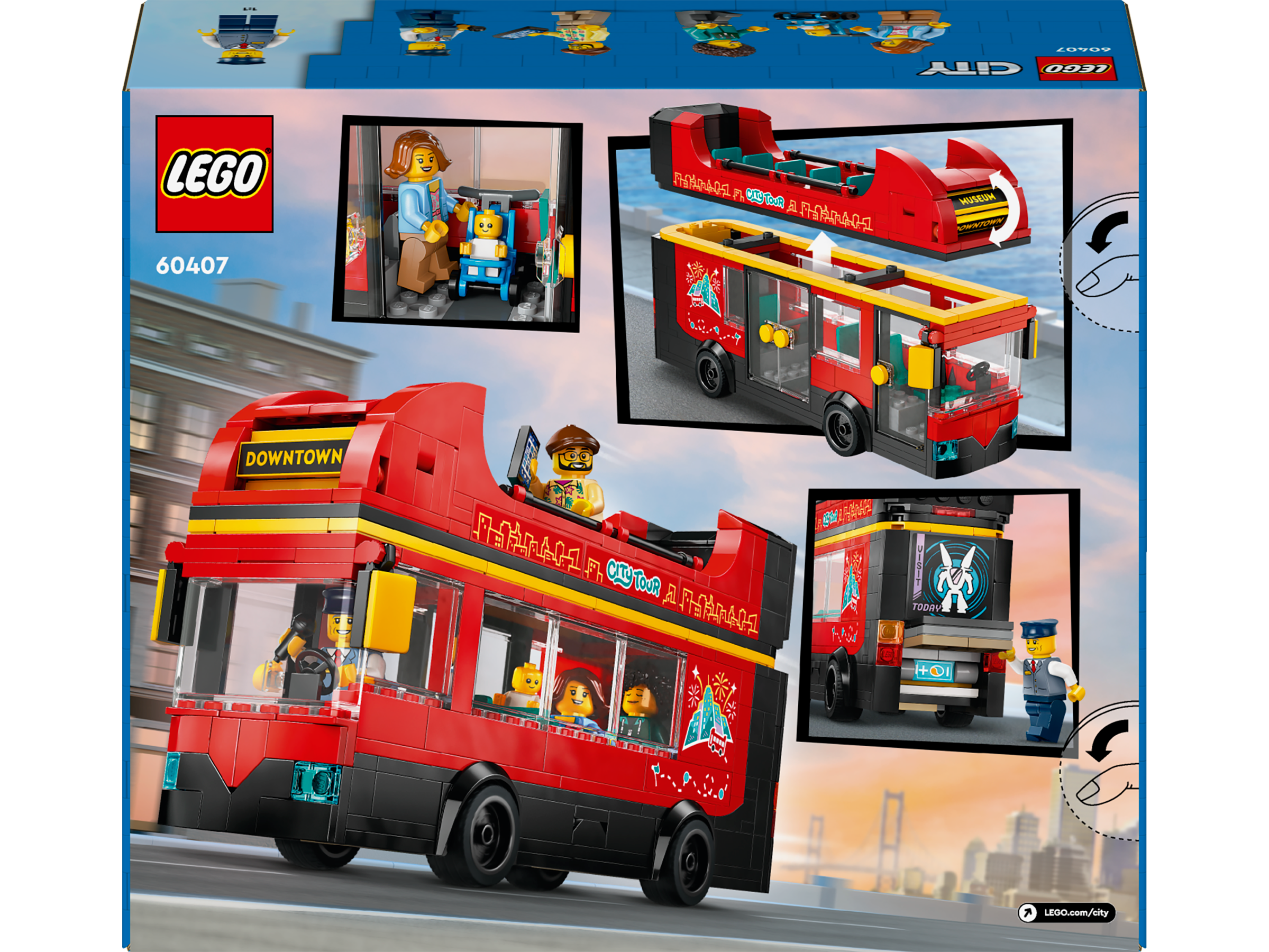 Lego 60407 Red Double-Decker Sightseeing Bus