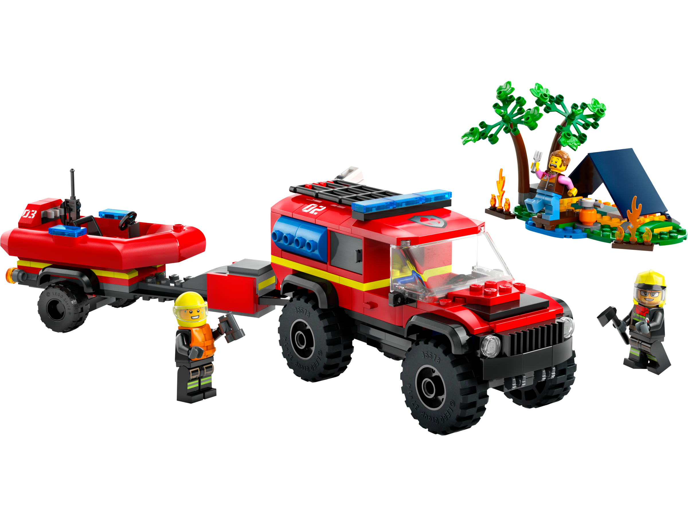 Lego 60412 4x4 Fire Truck with Rescue Boat