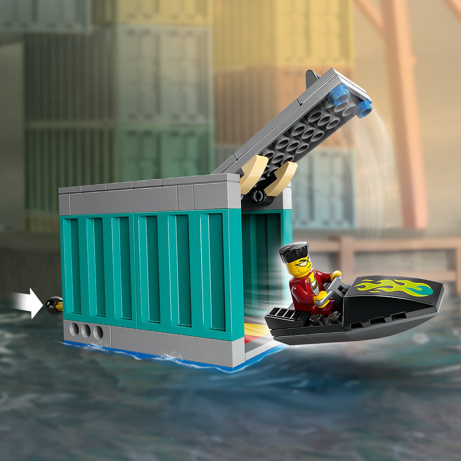 Lego police speed boat online