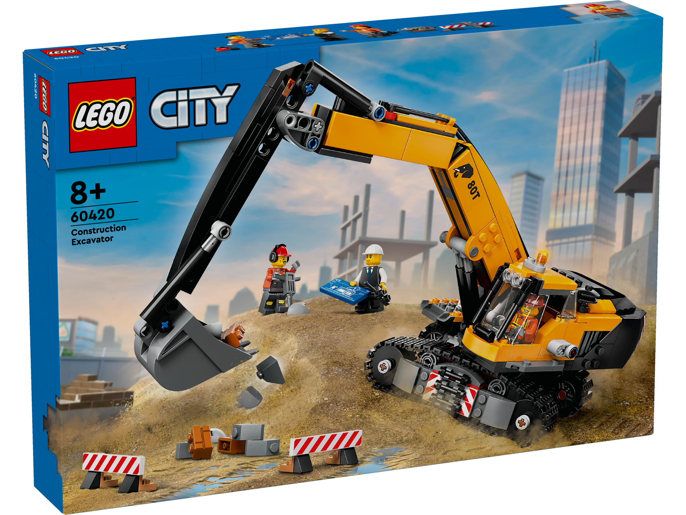 Lego 60420 Yellow Construction Excavator