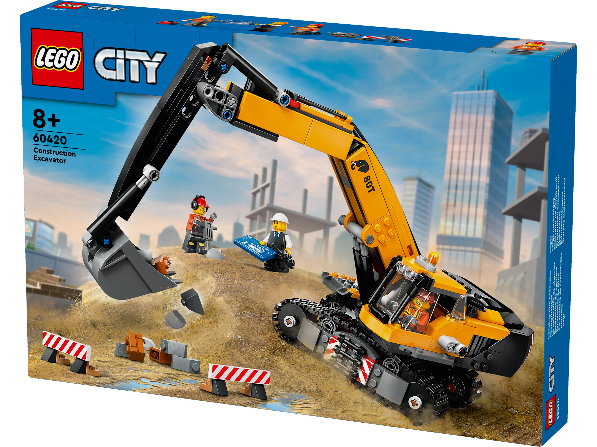 Lego 60420 Yellow Construction Excavator