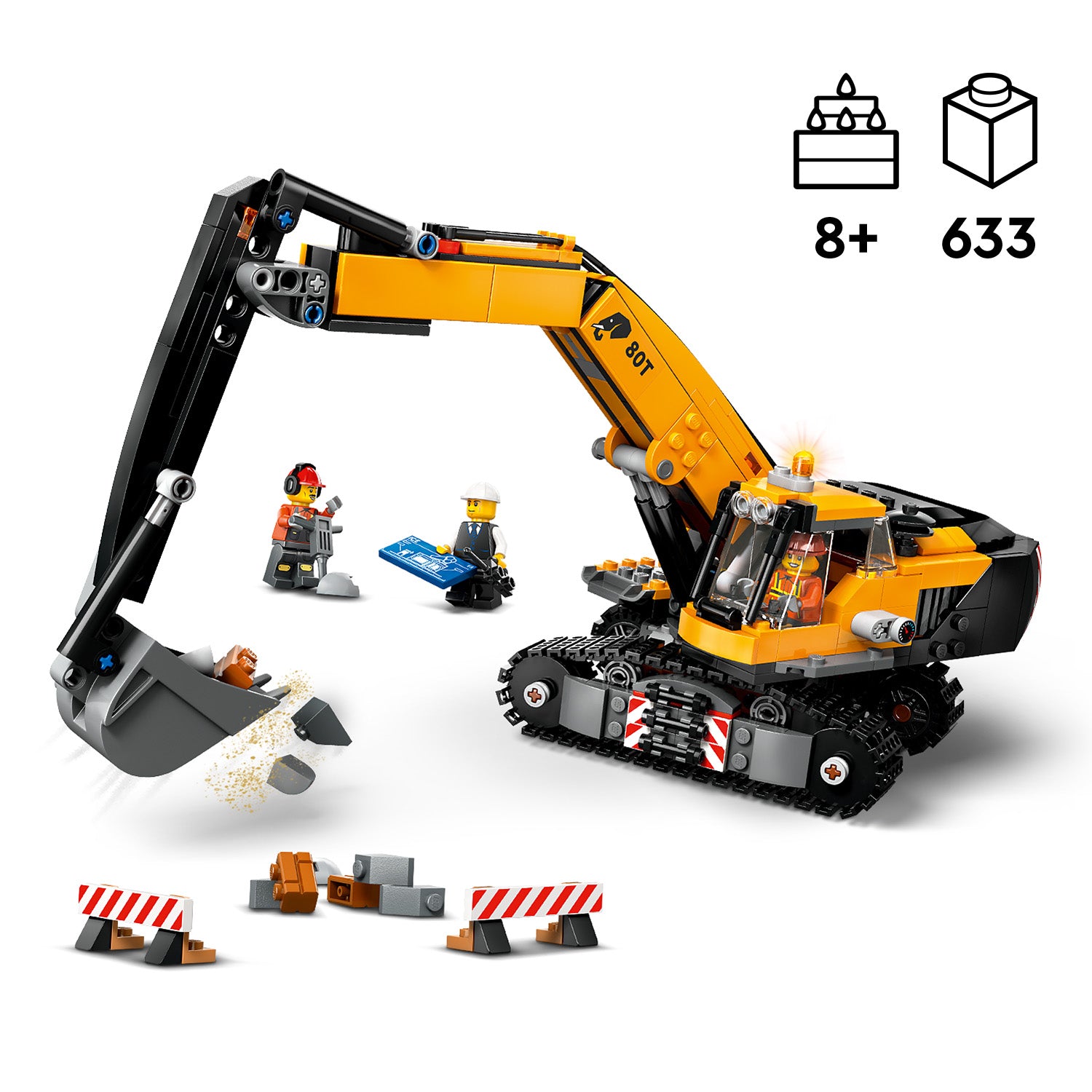 Lego 60420 Yellow Construction Excavator