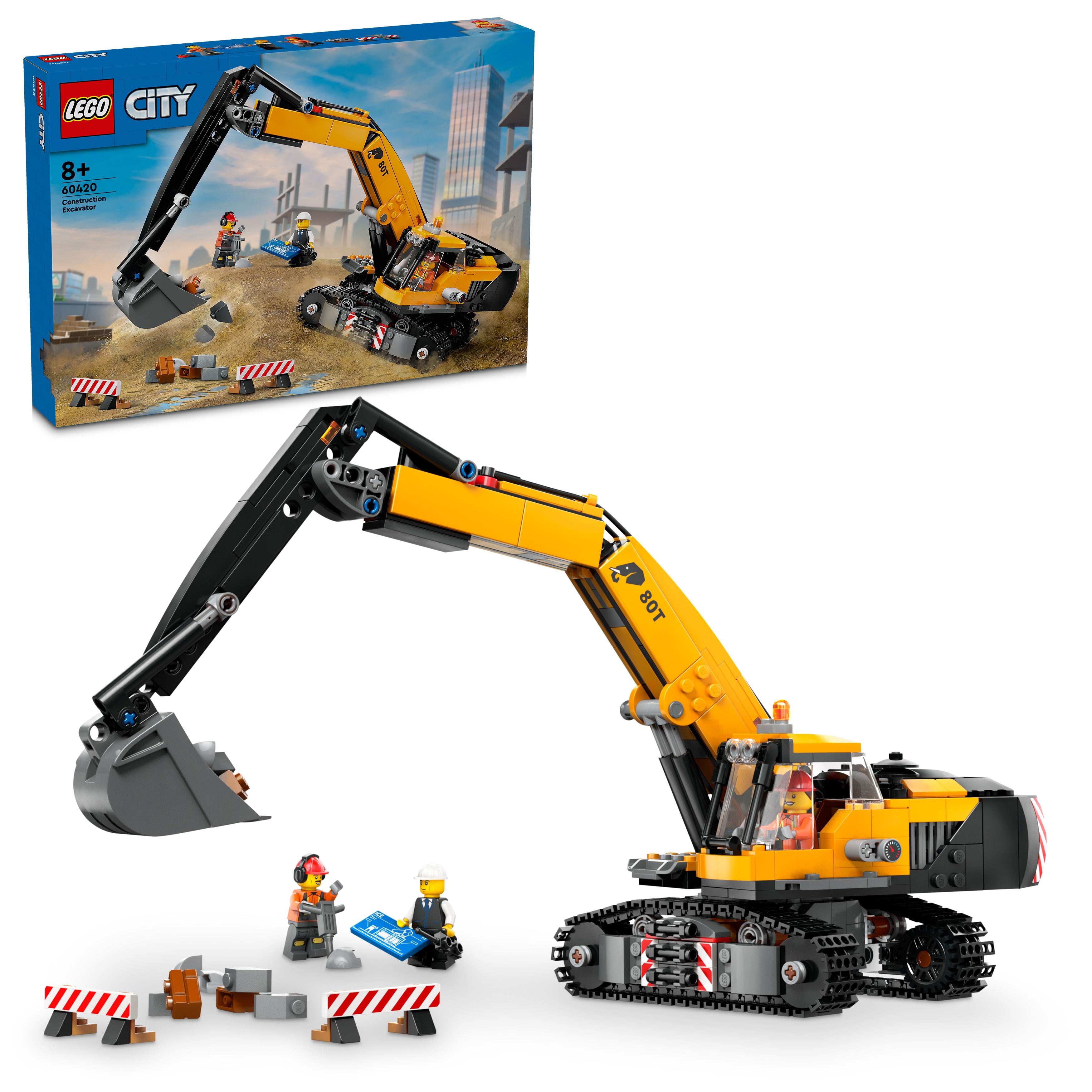 Lego 60420 Yellow Construction Excavator