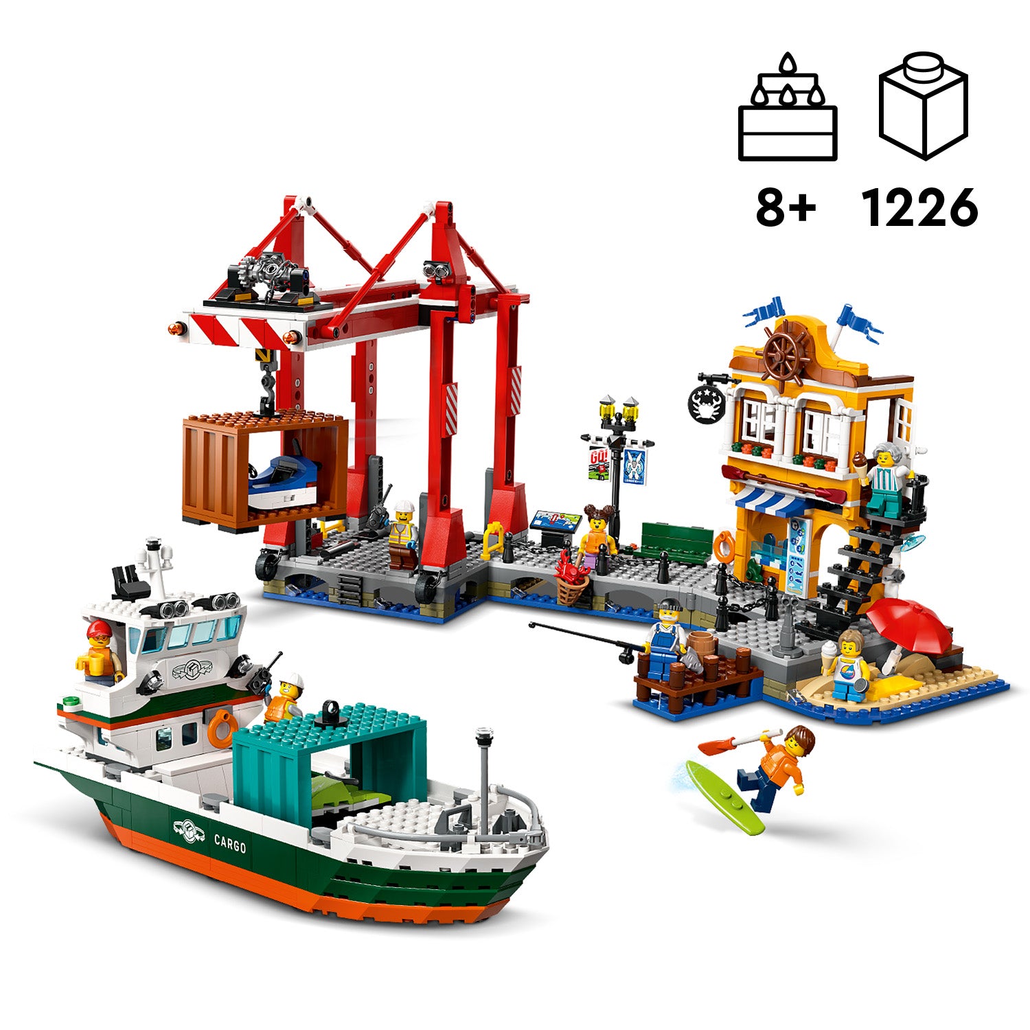 Lego 60422 Seaside Harbor with Cargo Ship