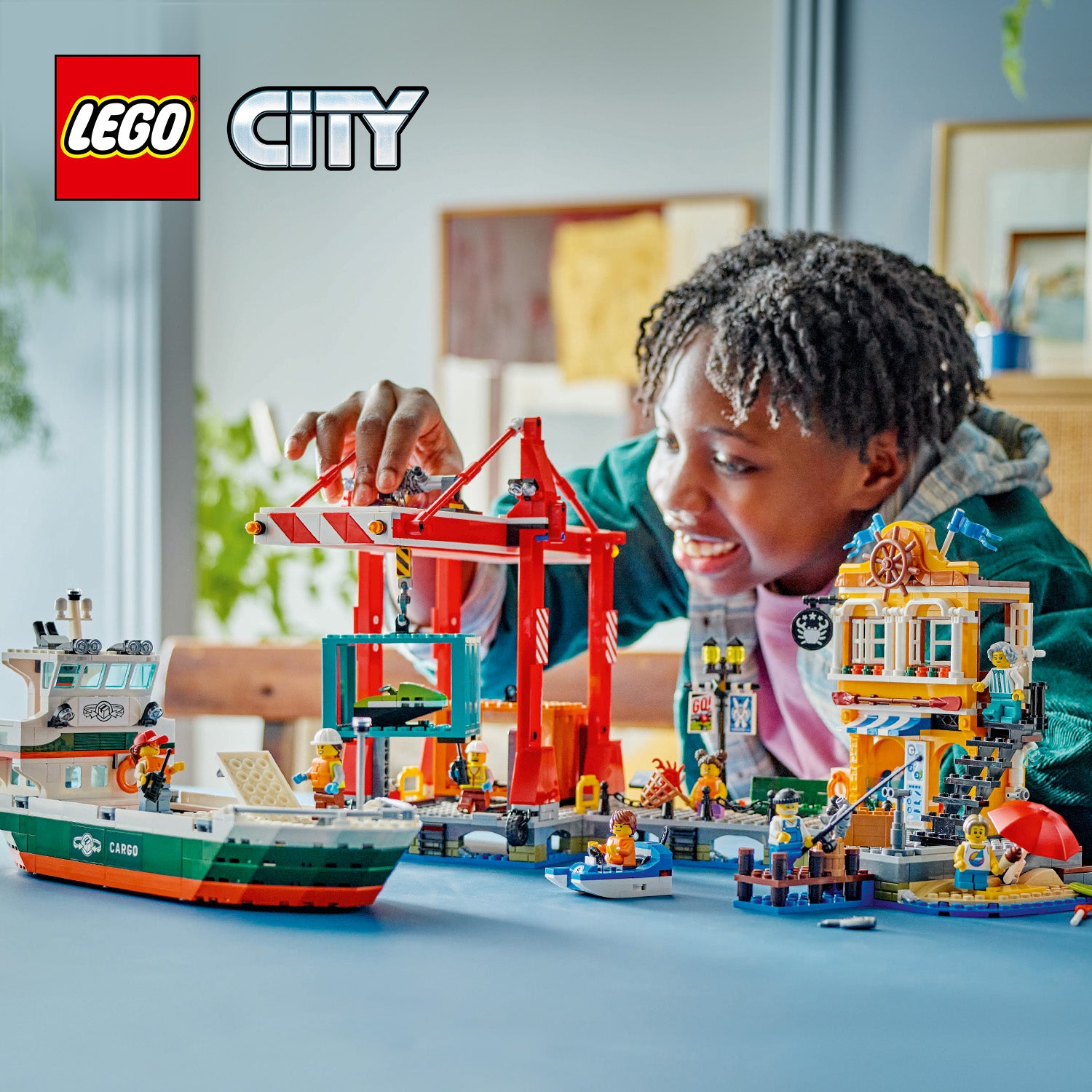 Lego 60422 Seaside Harbor with Cargo Ship