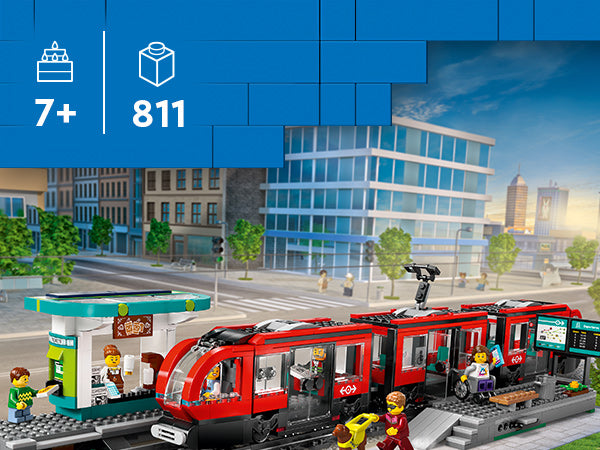 Lego 60423 Downtown Streetcar and Station