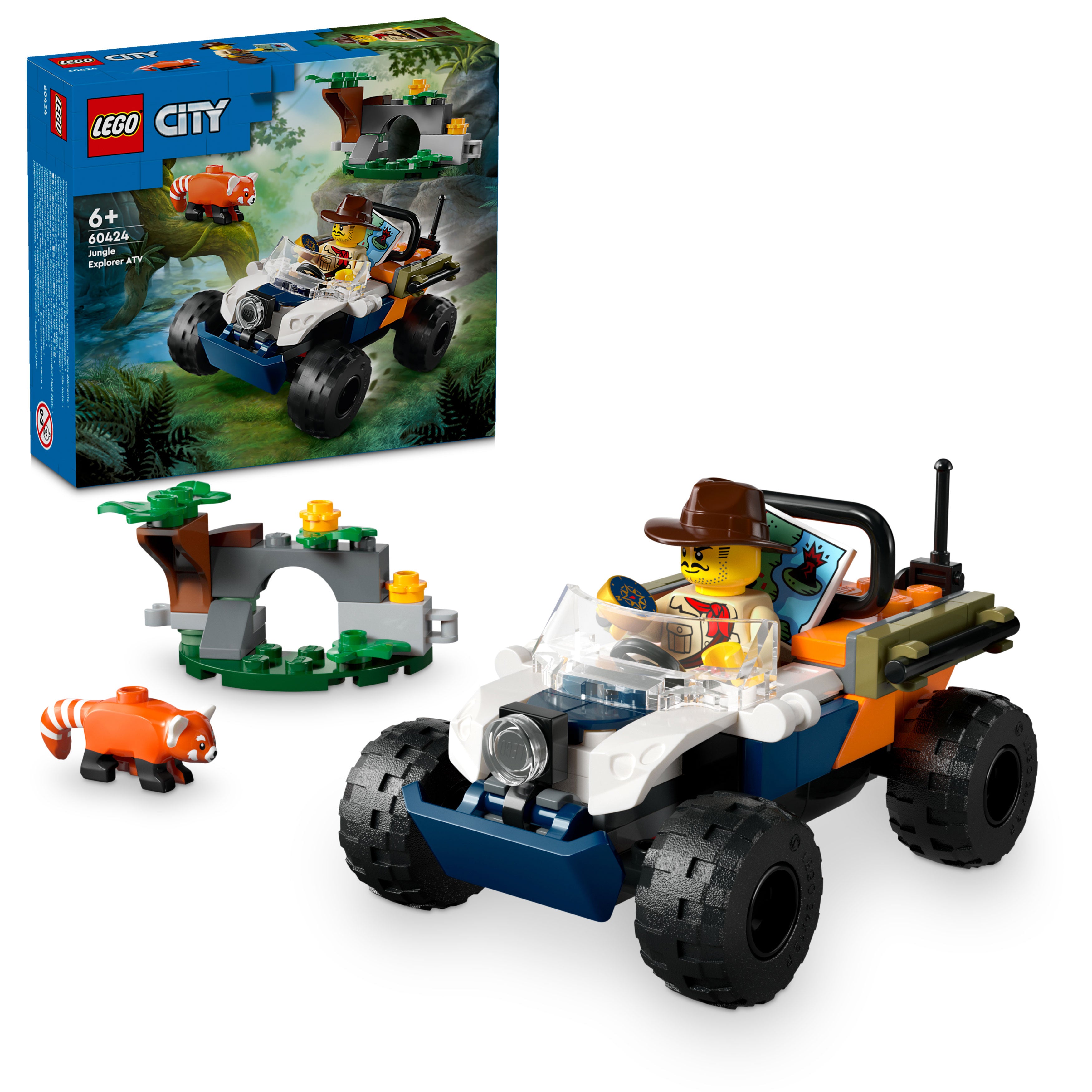 Lego 60424 Jungle Explorer ATV Red Panda Mission with "Johnny Thunder" Mini-Figure