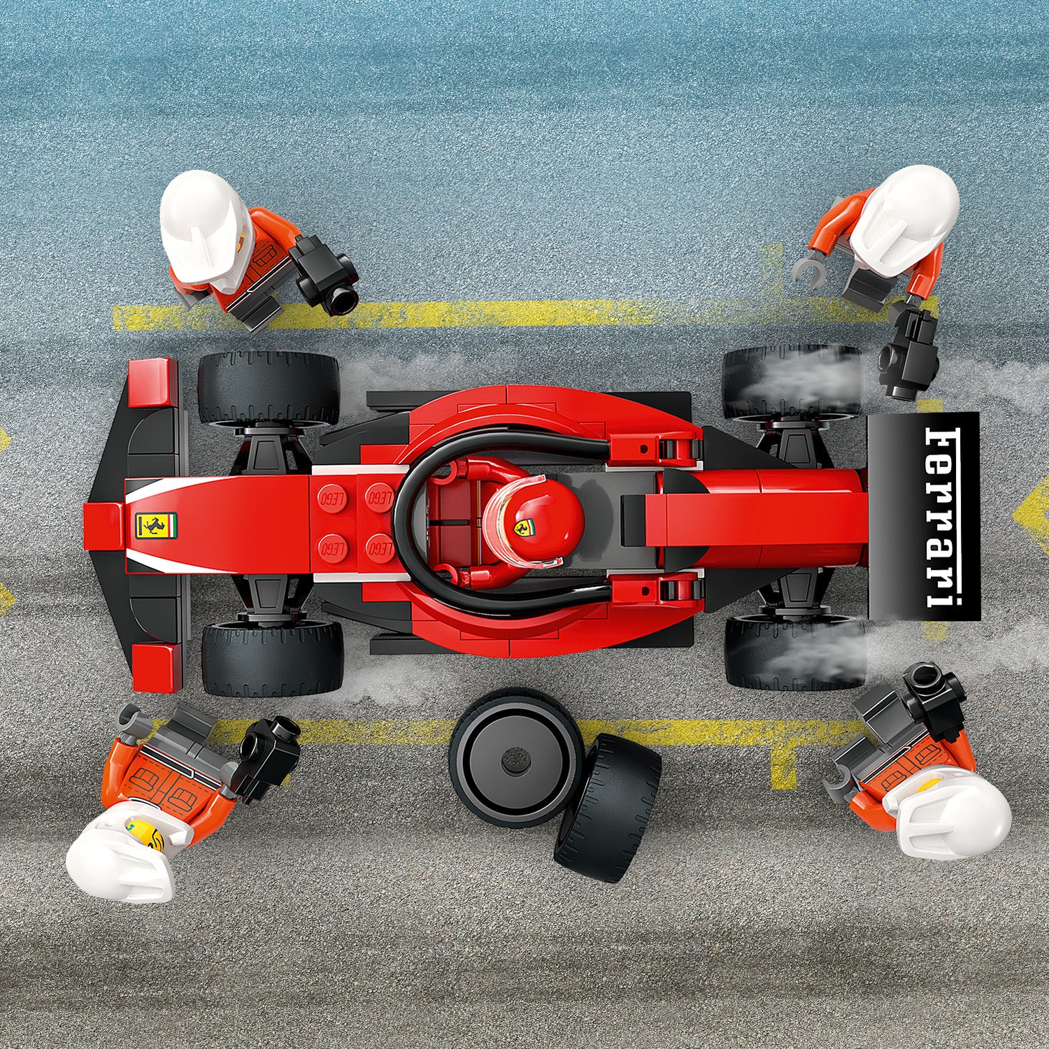 LEGO City 60443 F1® Pit Stop & Pit Crew with Ferrari Car