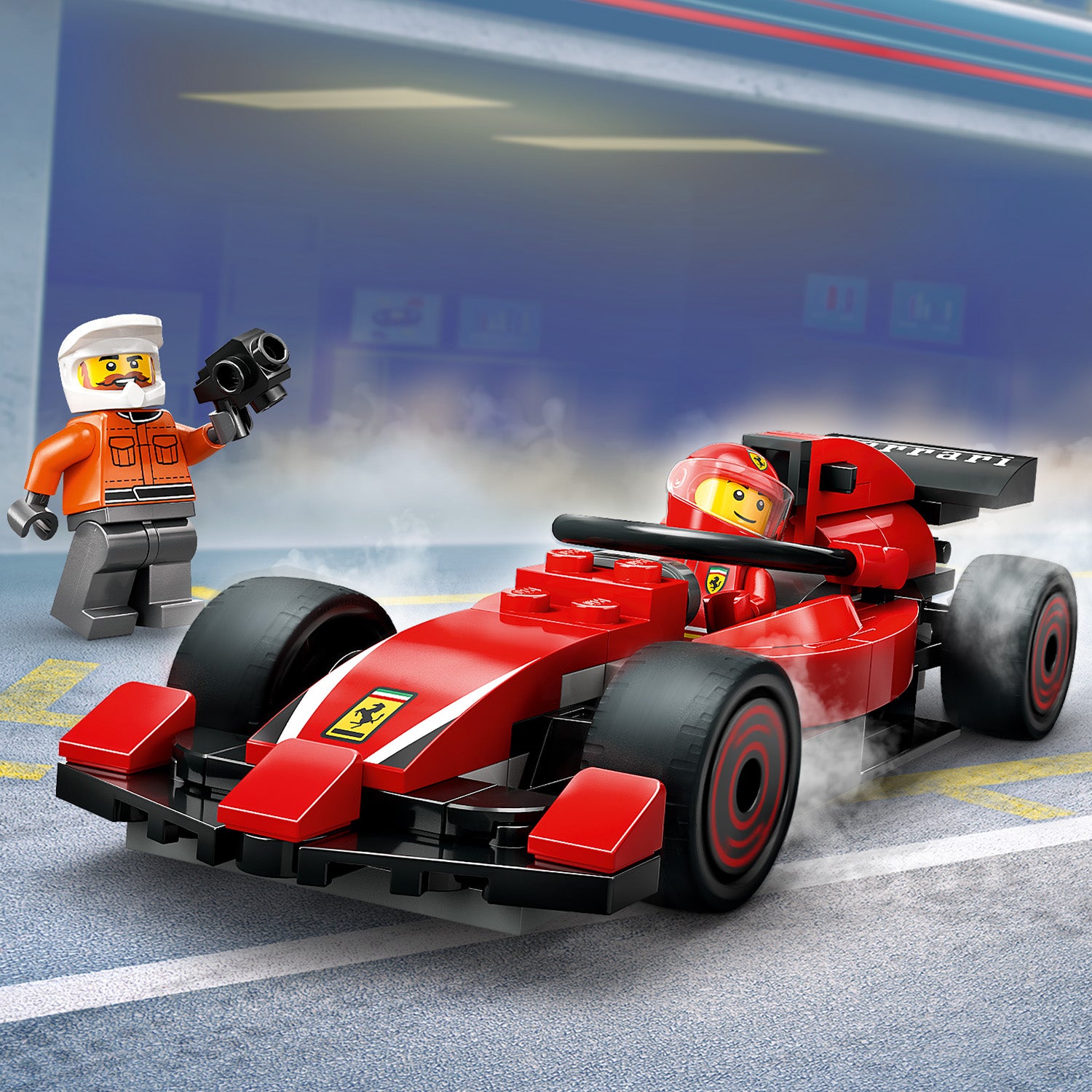 LEGO City 60443 F1® Pit Stop & Pit Crew with Ferrari Car