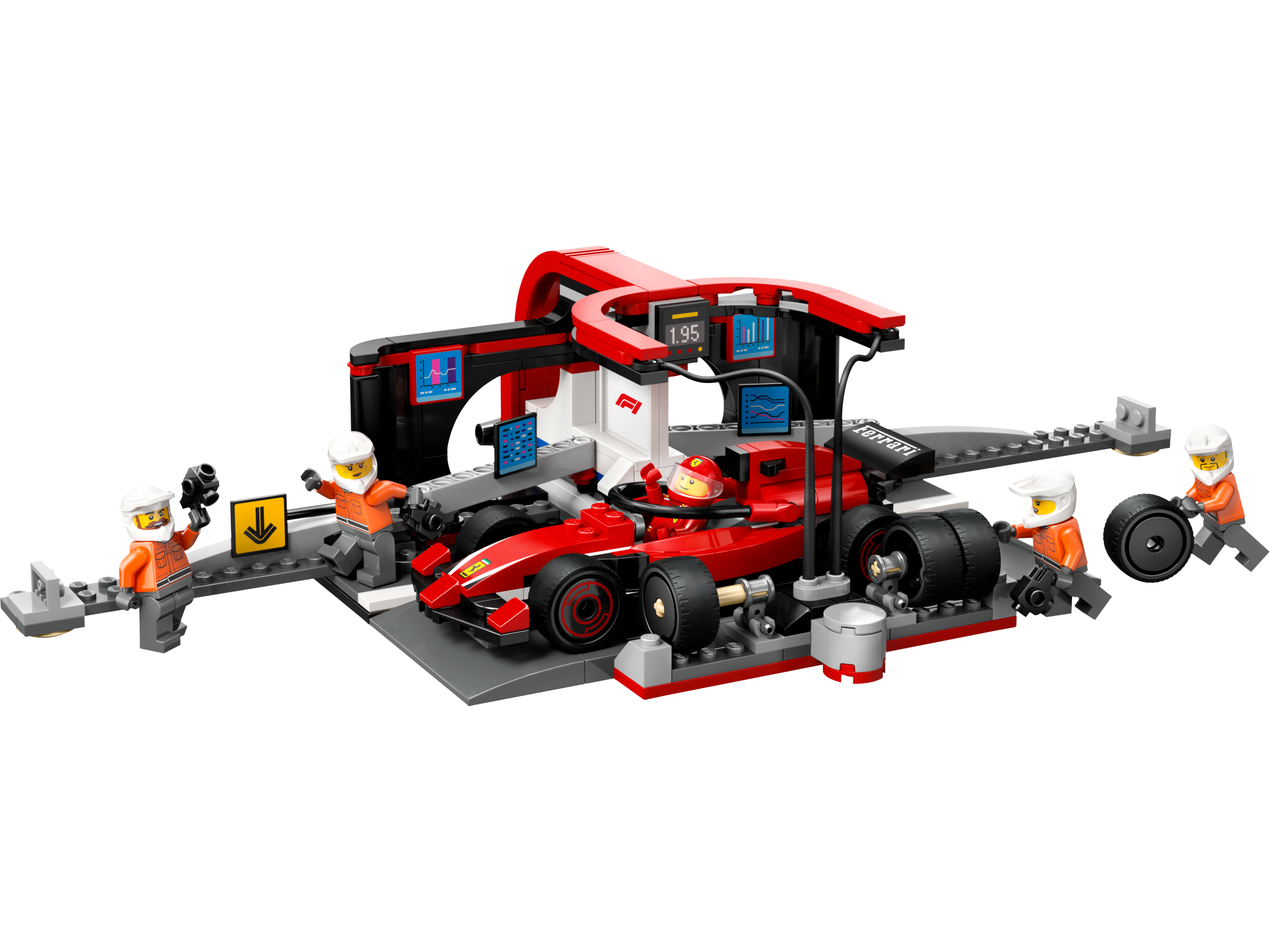 LEGO City 60443 F1® Pit Stop & Pit Crew with Ferrari Car