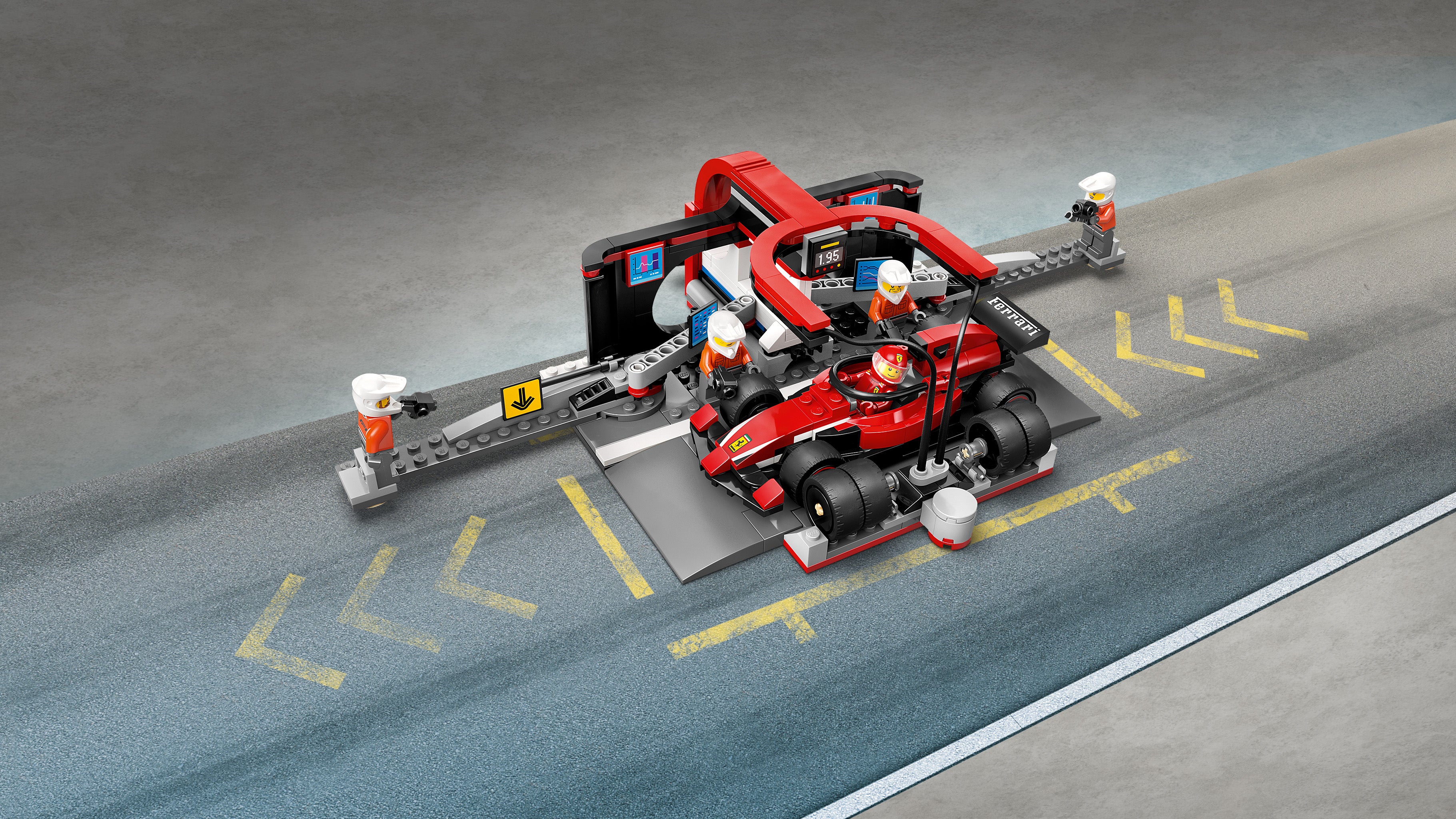 LEGO City 60443 F1® Pit Stop & Pit Crew with Ferrari Car