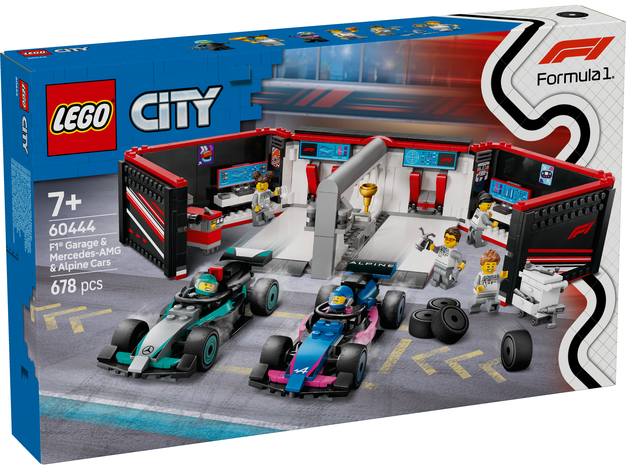 LEGO City 60444 F1® Garage & Mercedes-AMG & Alpine Cars