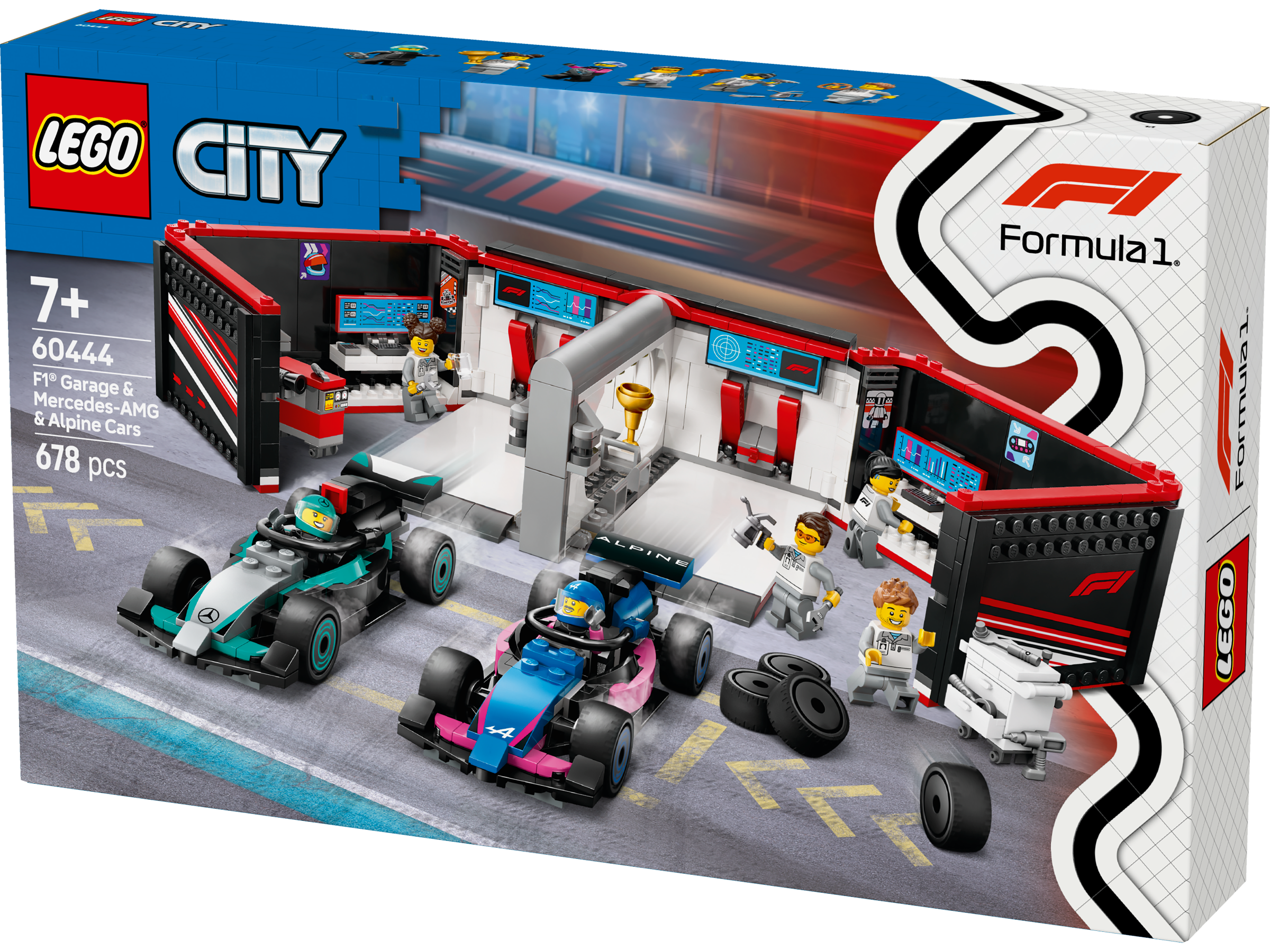 LEGO City 60444 F1® Garage & Mercedes-AMG & Alpine Cars