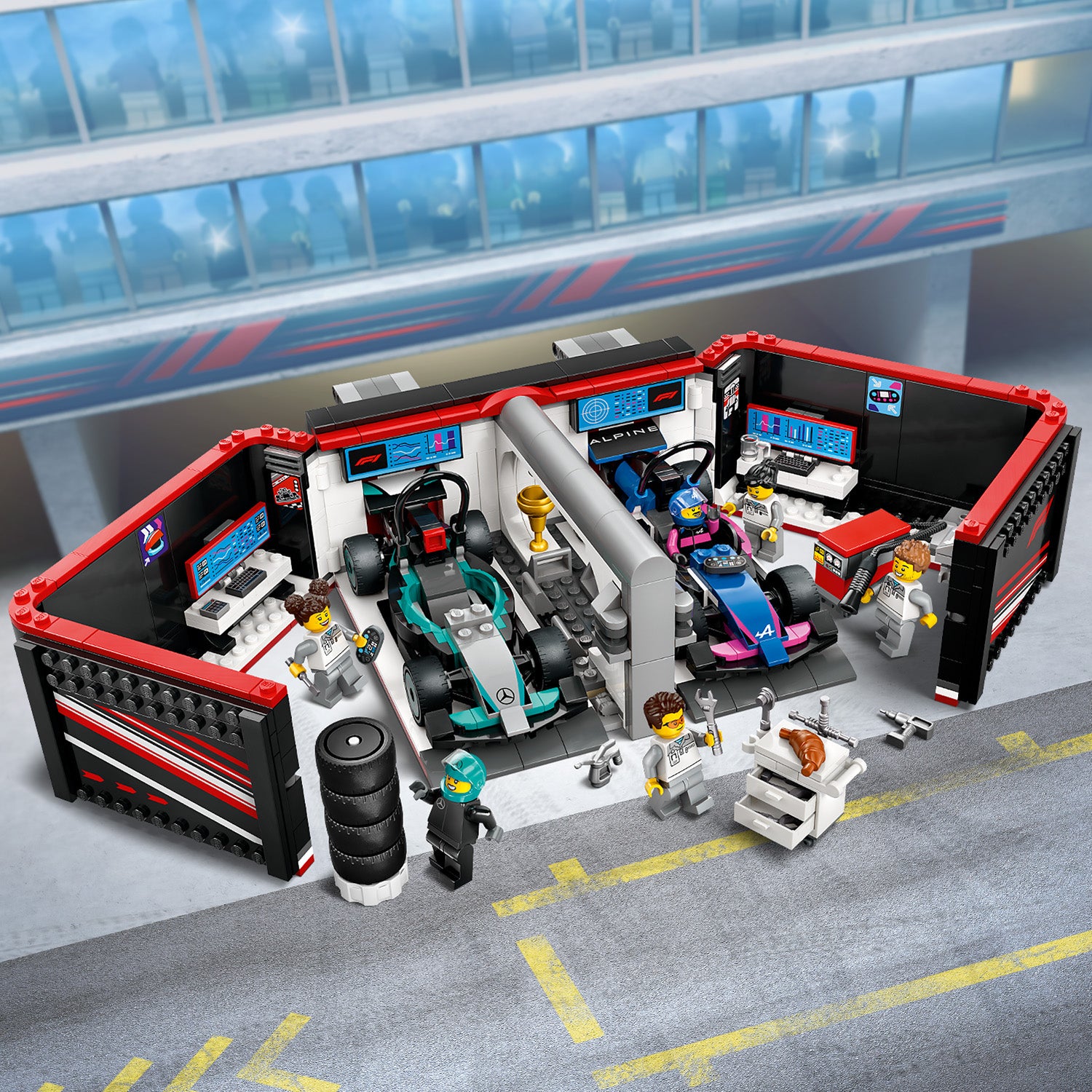 LEGO City 60444 F1® Garage & Mercedes-AMG & Alpine Cars