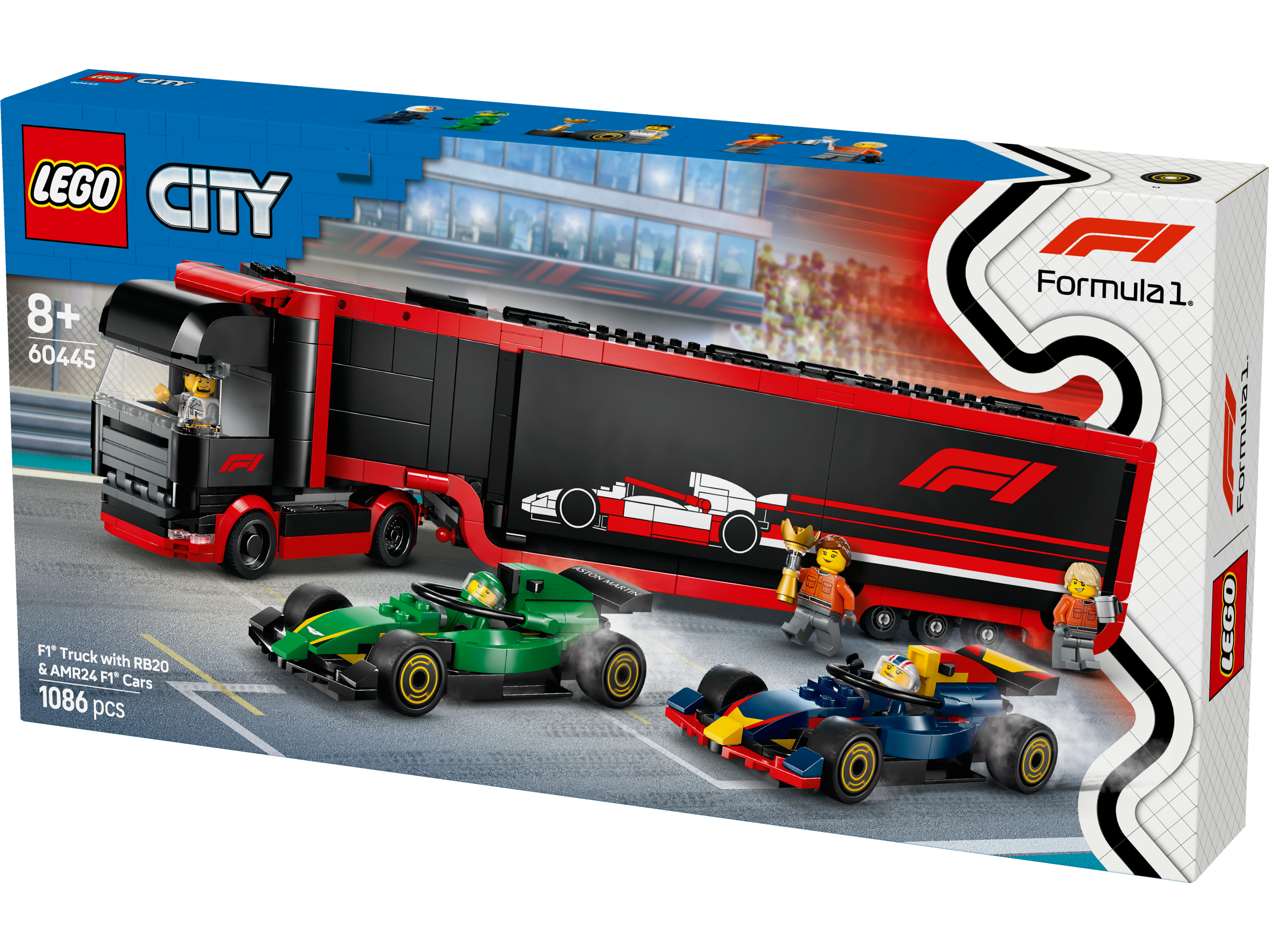 LEGO City 60445 F1® Truck with RB20 & AMR24 F1® Car