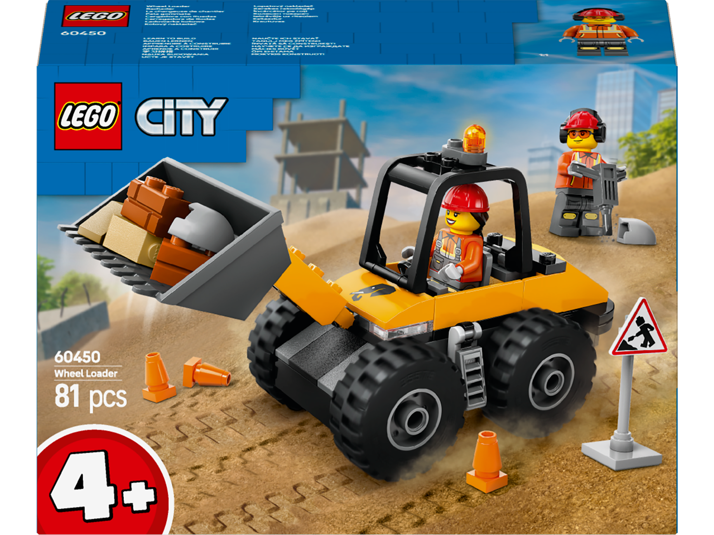 LEGO City 60450 Yellow Construction Wheel Loader