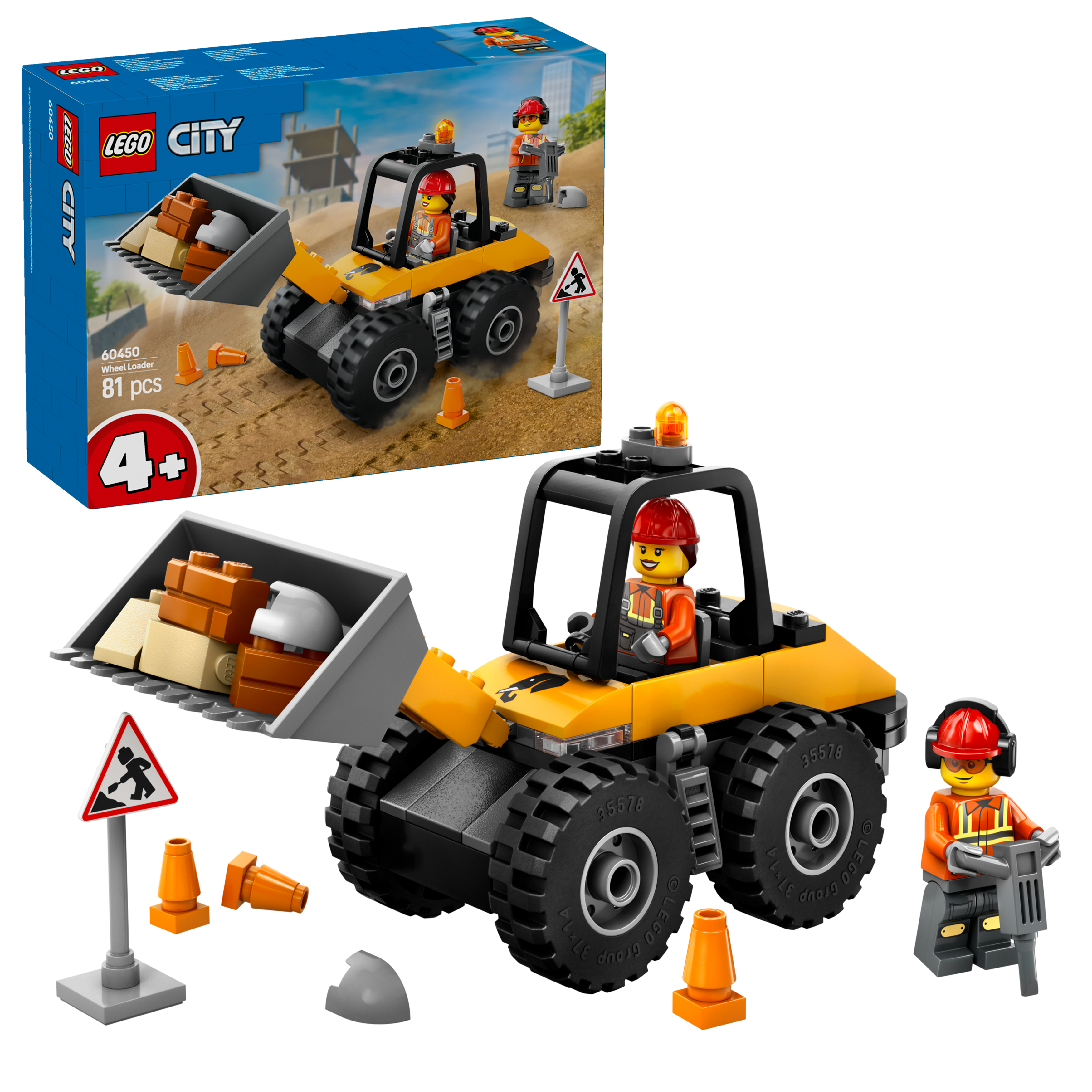 LEGO City 60450 Yellow Construction Wheel Loader