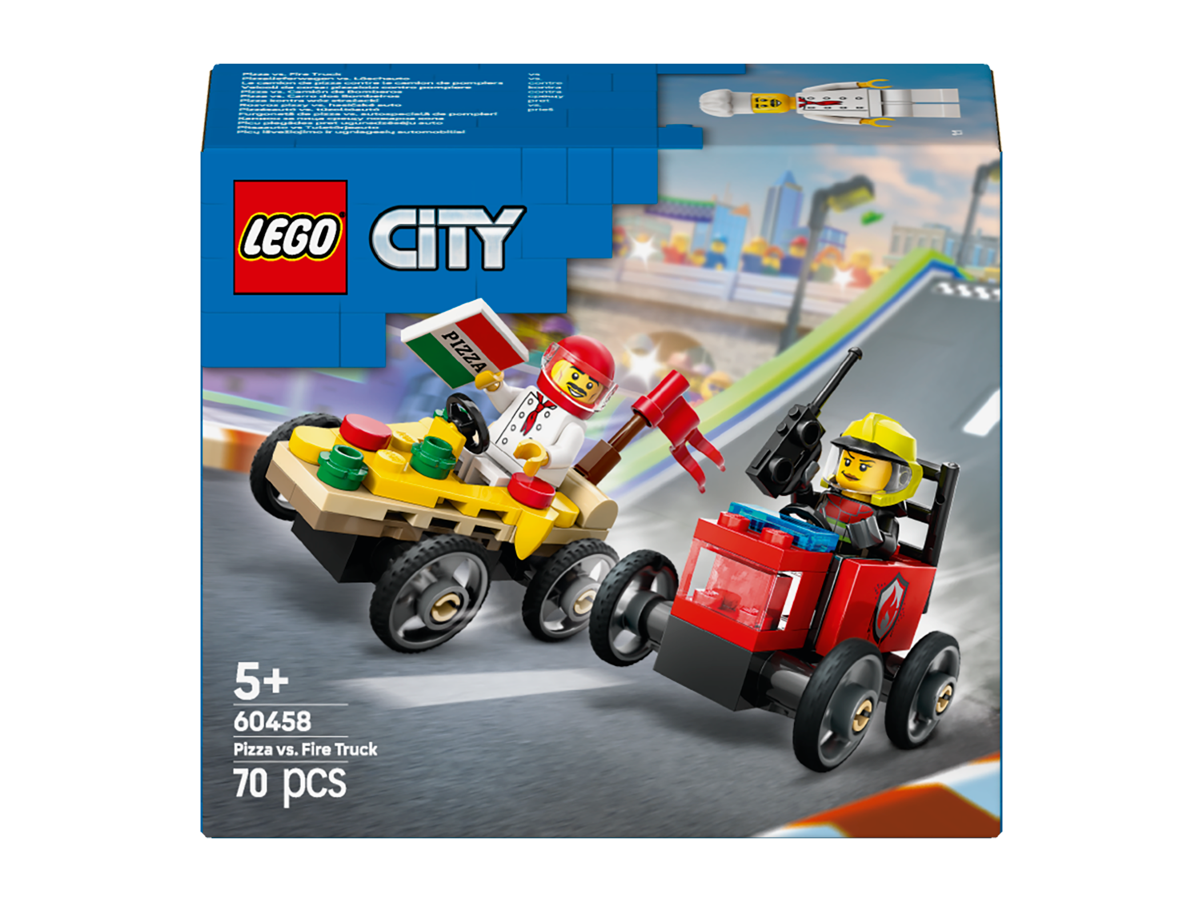 LEGO City 60458 Pizza vs. Fire Truck Race Car Pack